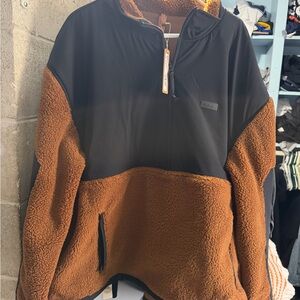 SKIMS Black and Tan Teddy Jacket